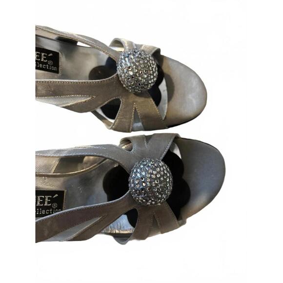 J. Reneé Couture Women's Silver Sandals Decorative Accent 7 - Picture 4 of 7